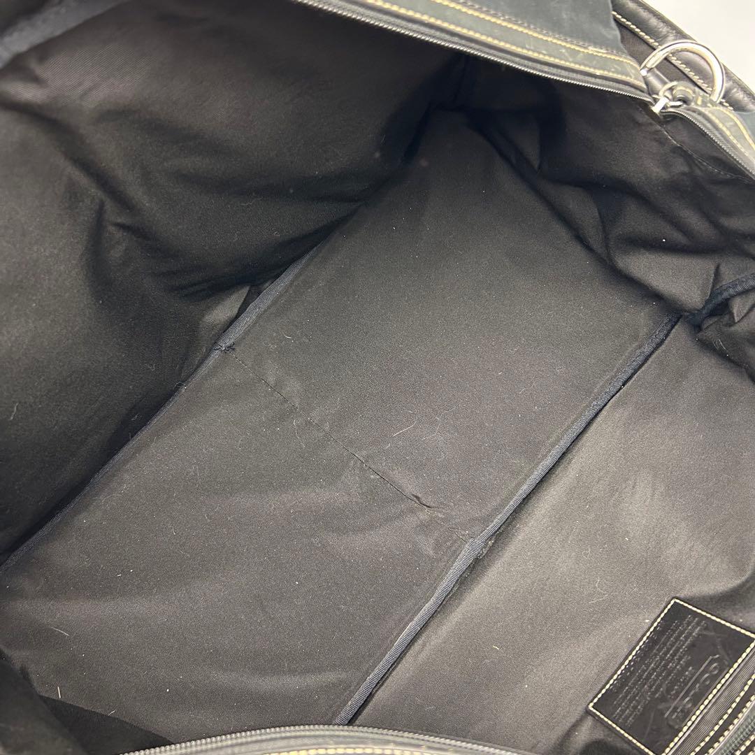 【美品】コーチ　ボストンバッグ　2way レザー　ナイロン　デカボストン　旅行