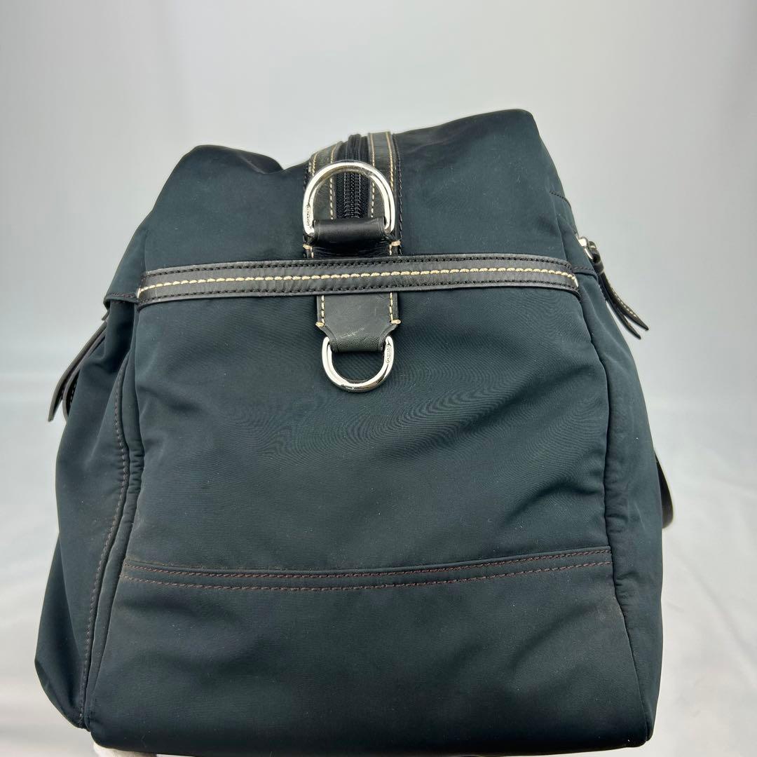 【美品】コーチ　ボストンバッグ　2way レザー　ナイロン　デカボストン　旅行