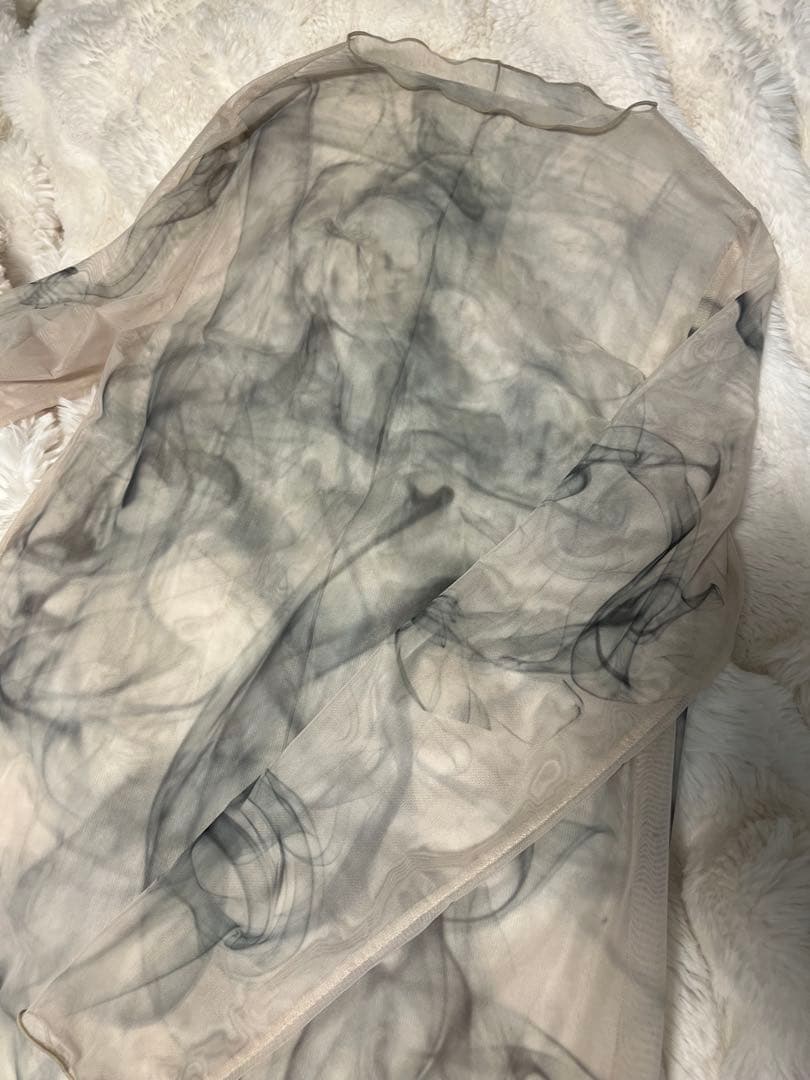 ワンピース CURL OF SMOKE SHEER DRESS