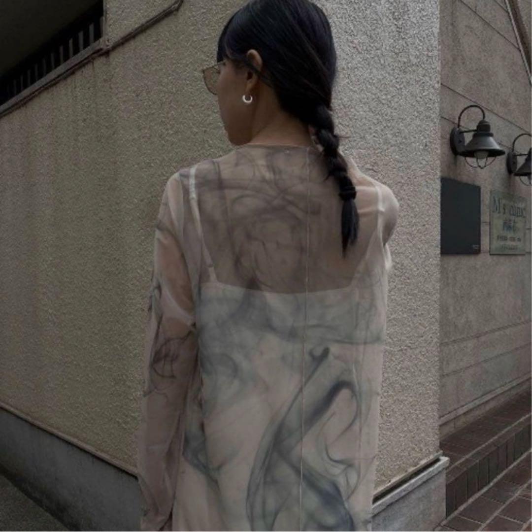 ワンピース CURL OF SMOKE SHEER DRESS