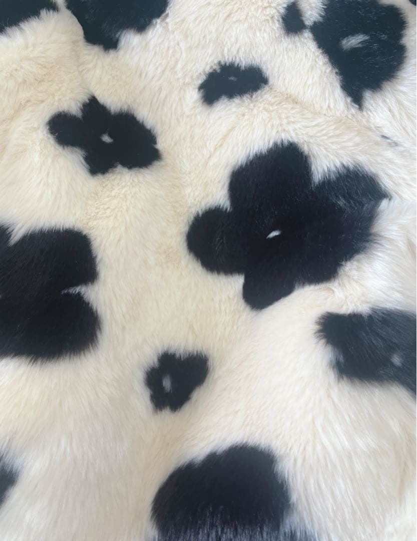 sea room lynn お花モチーフ柄ファーコート 個性的 大きいサイズ