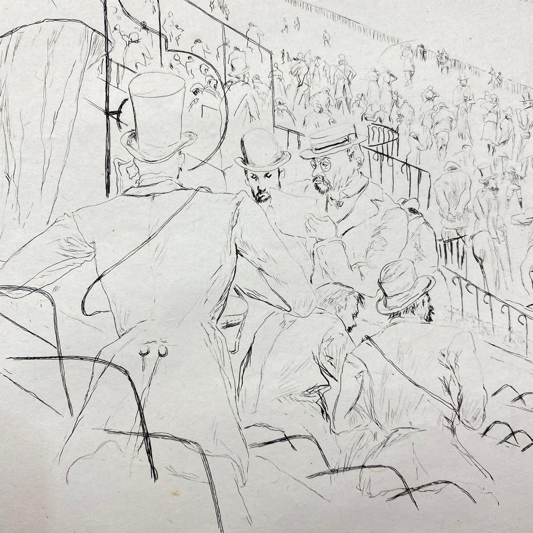 藤田嗣治 レオナール・フジタ 魅せられたる河より ロンシャン競馬場 エッチング