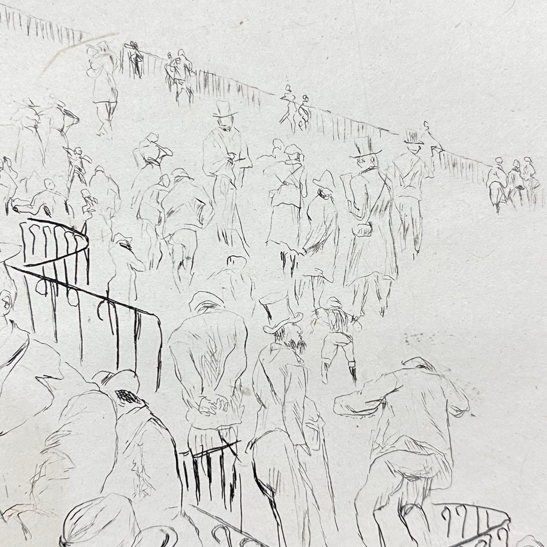 藤田嗣治 レオナール・フジタ 魅せられたる河より ロンシャン競馬場 エッチング