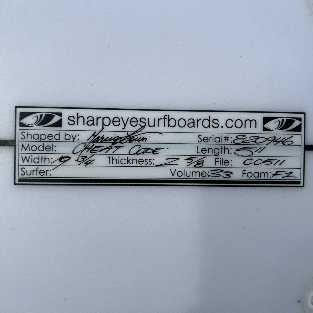 Sharp Eye Surfboards Cheat Code 5’11