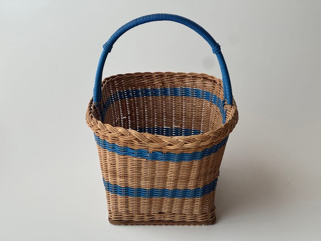 ヴィンテージ ラタンパニエ 籐かご バスケット イギリス マルシェ