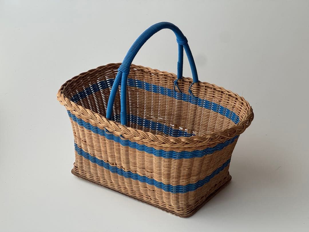 ヴィンテージ ラタンパニエ 籐かご バスケット イギリス マルシェ