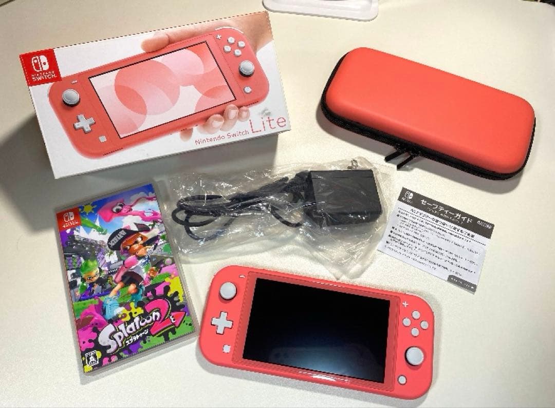 Nintendo Switch Lite コーラル　本体　ケース&ソフト付き