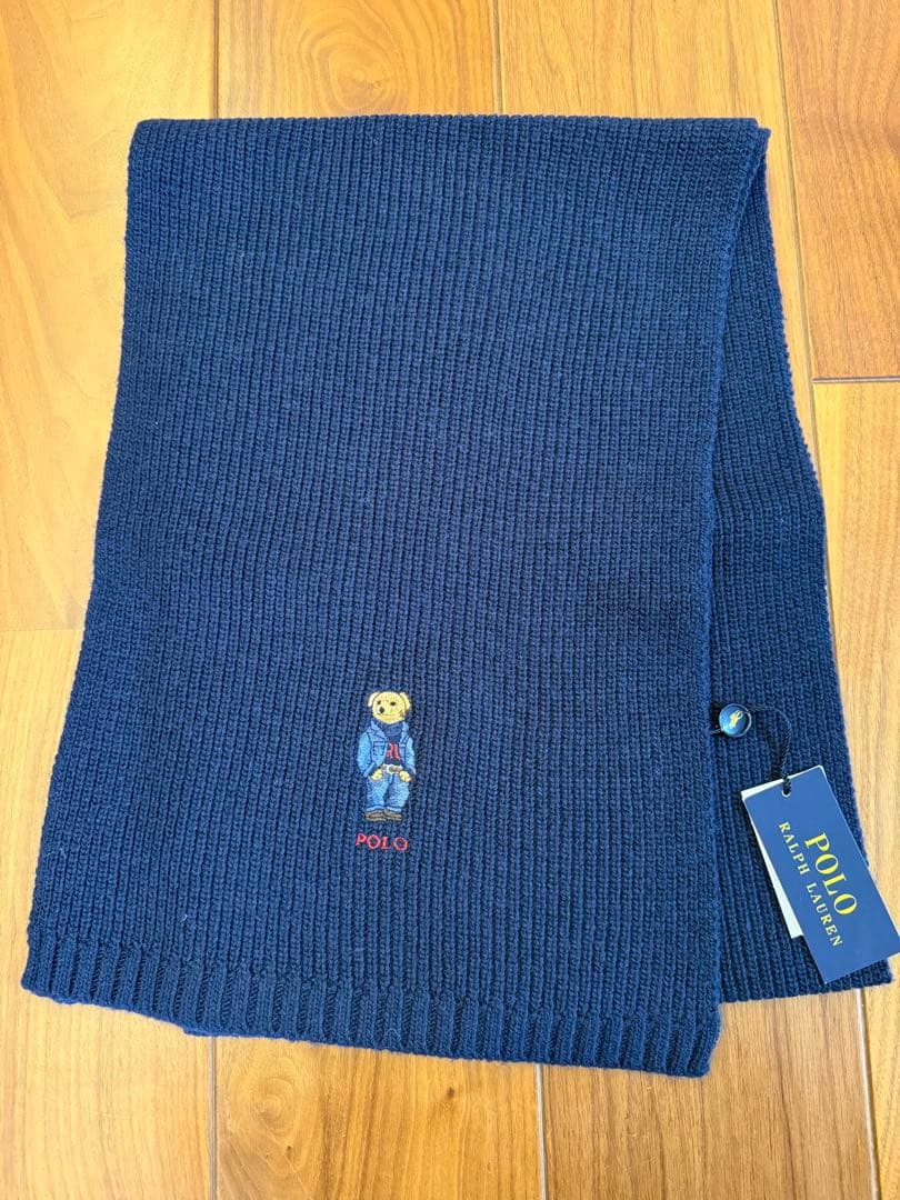 Polo Ralph Lauren テディベアマフラー ネイビー
