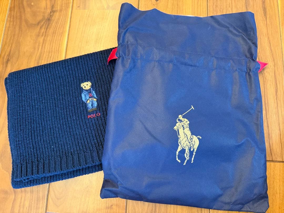 Polo Ralph Lauren テディベアマフラー ネイビー
