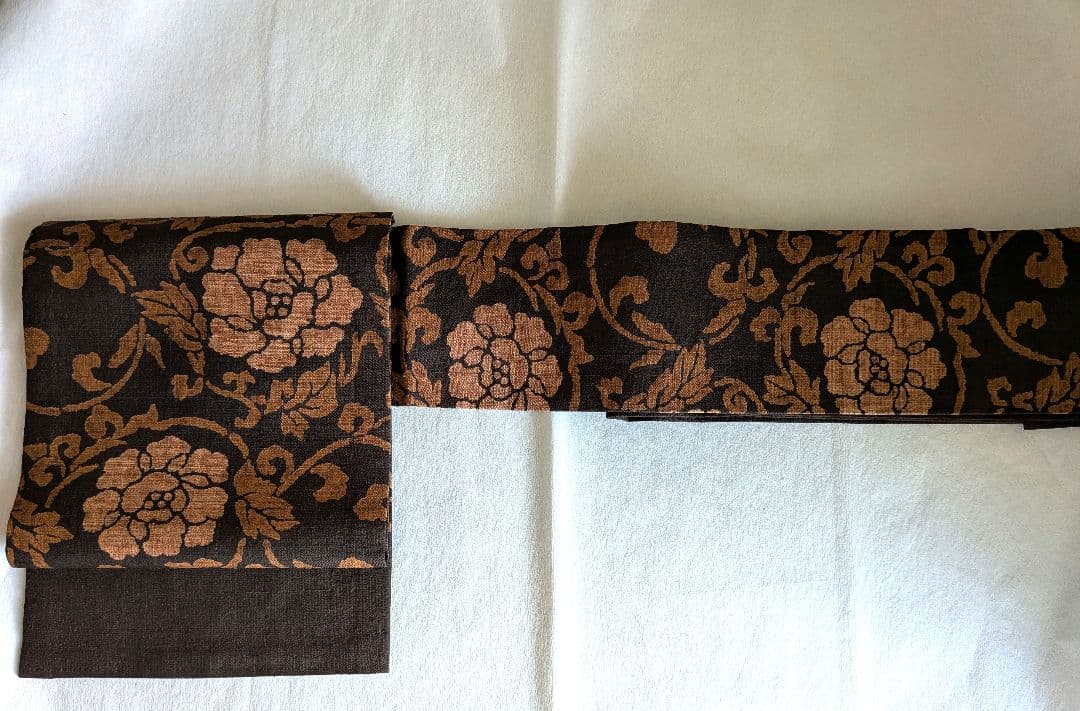 名古屋帯　紬　型染　未使用