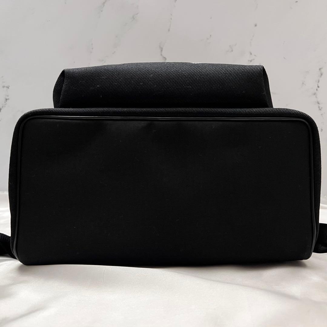 ◇極美品◇サンローラン　シティ　大容量リュック　ロゴ刺繍×キャンバス　ブラック