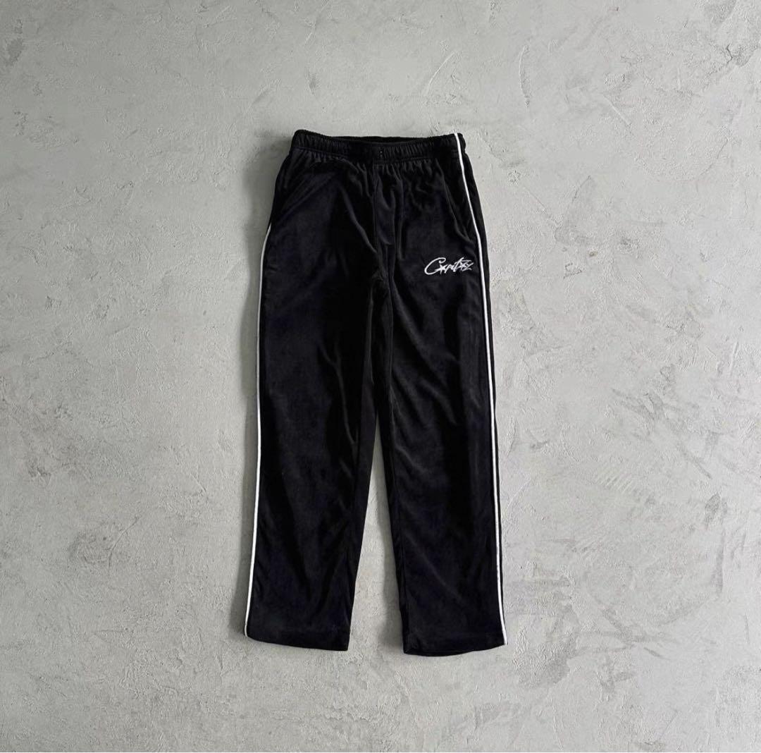 Corteiz ベロア　セットアップ　ブラック