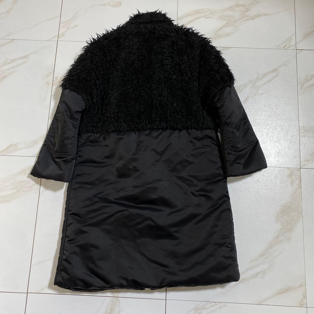 タグ付♡スナオクワハラコレクションモデル ナイロンツイルヴィンテージファーコート