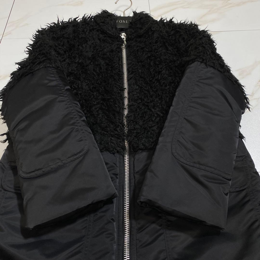 タグ付♡スナオクワハラコレクションモデル ナイロンツイルヴィンテージファーコート