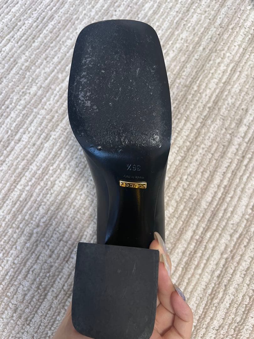 GUCCI ホースビット パンプス 本革 黒 ゴールド金具 36 1/2