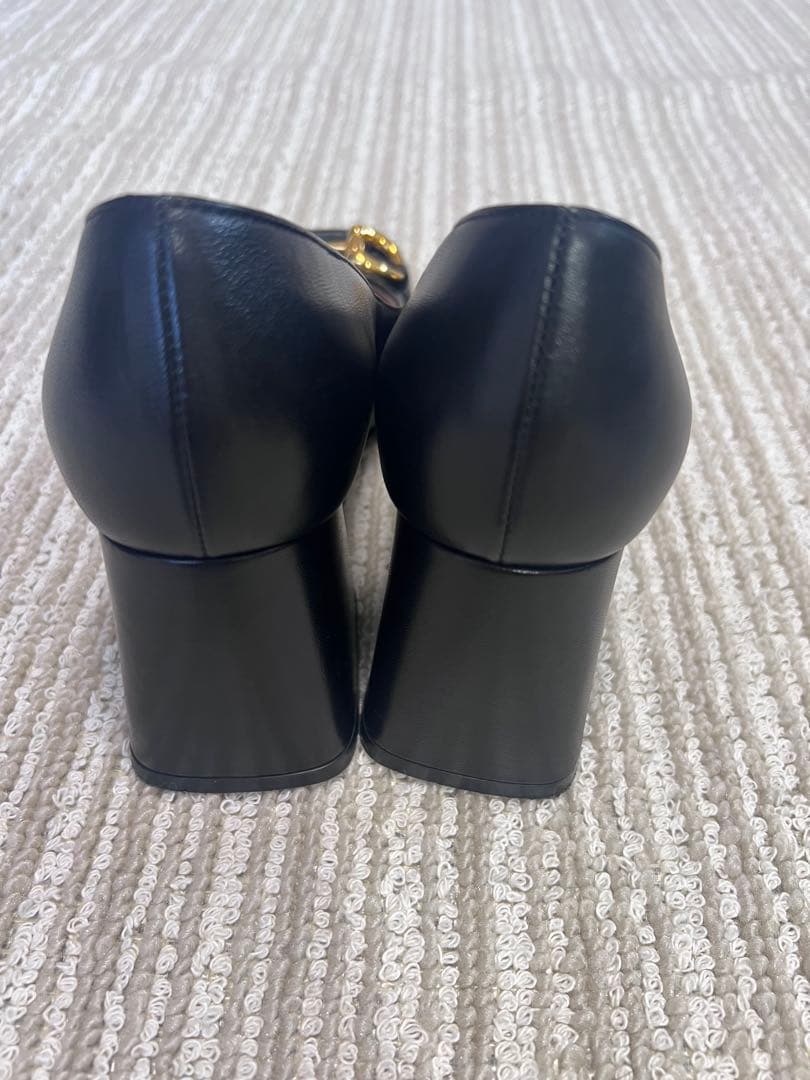 GUCCI ホースビット パンプス 本革 黒 ゴールド金具 36 1/2
