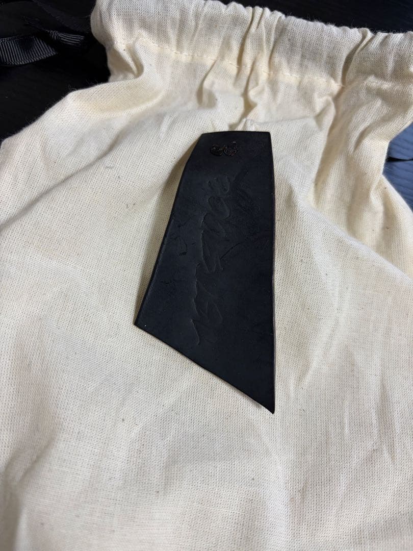 jetStock ジェットストック ブラックレザー 二つ折り財布 保存袋付き