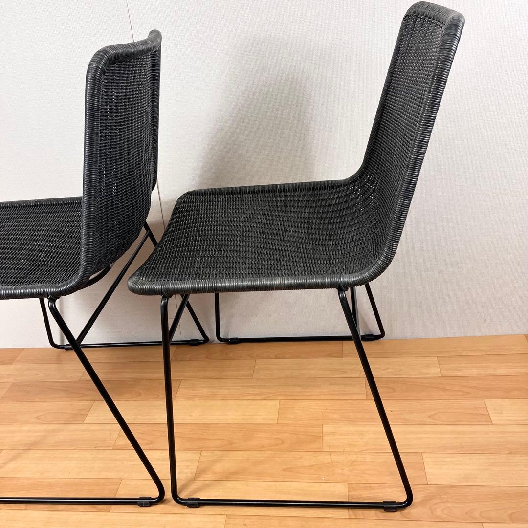 【展示未使用】Oliver オリバー　正規品　藤 ラタンチェア 2脚セット