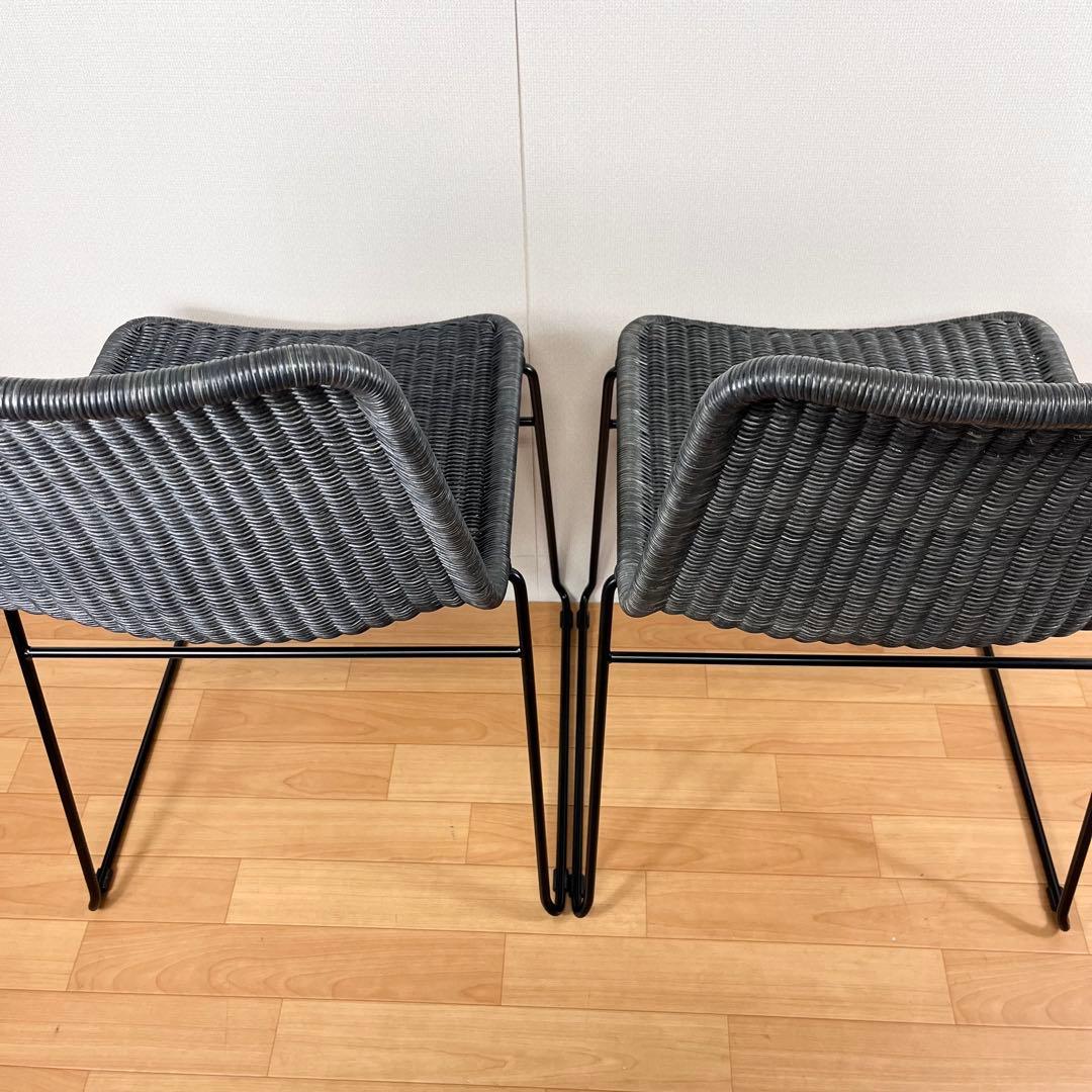 【展示未使用】Oliver オリバー　正規品　藤 ラタンチェア 2脚セット