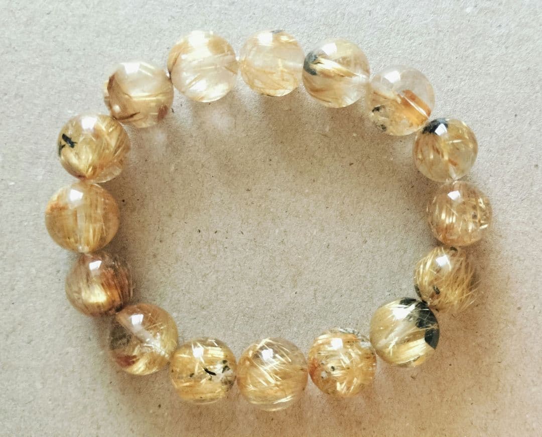 ヘマタイトルチルクォーツ ブレスレット