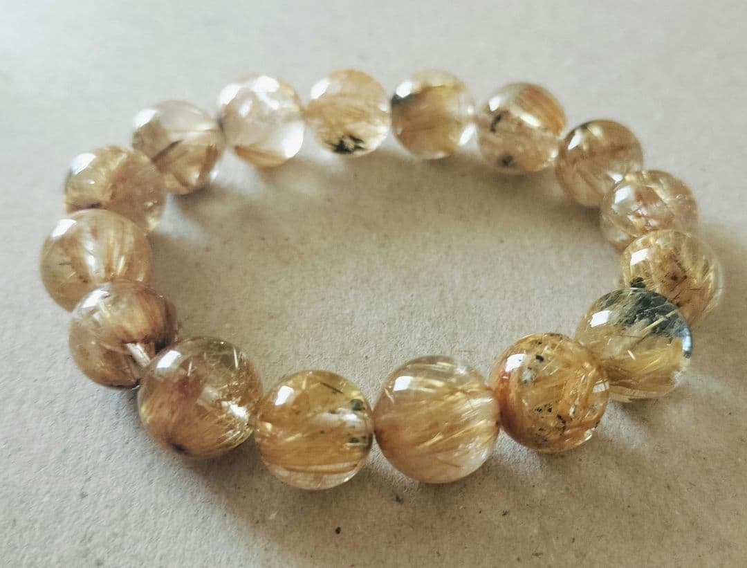 ヘマタイトルチルクォーツ ブレスレット