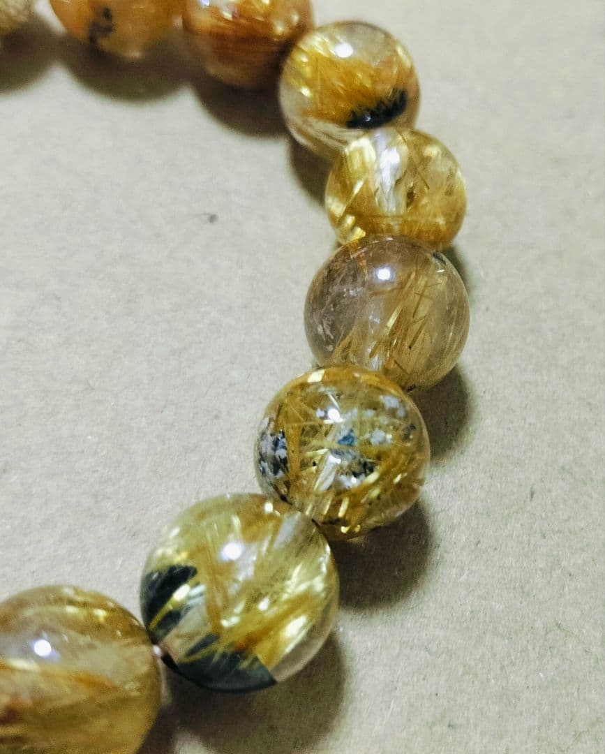 ヘマタイトルチルクォーツ ブレスレット