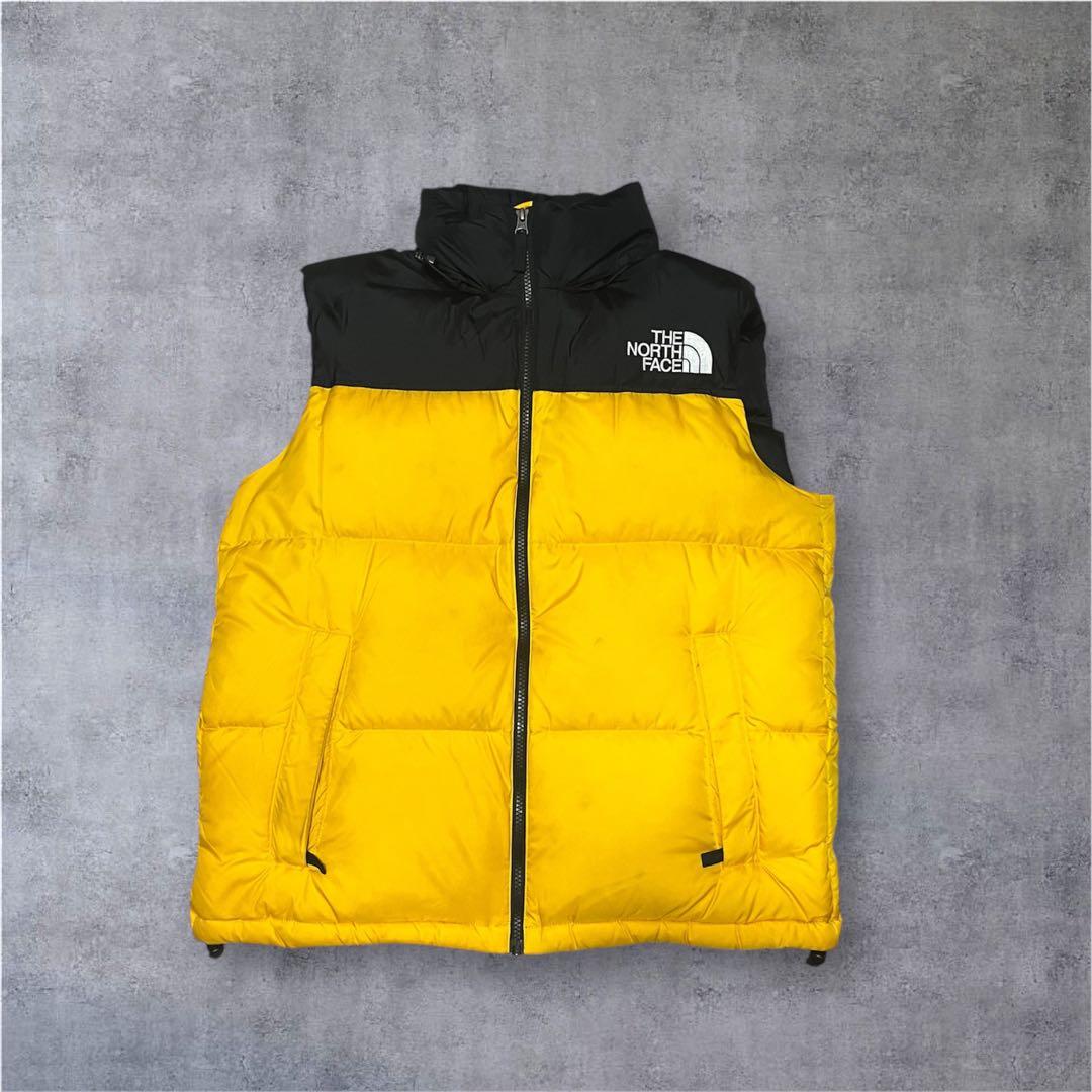 THE NORTH FACE ダウンベスト イエロー/ブラック　XLサイズ