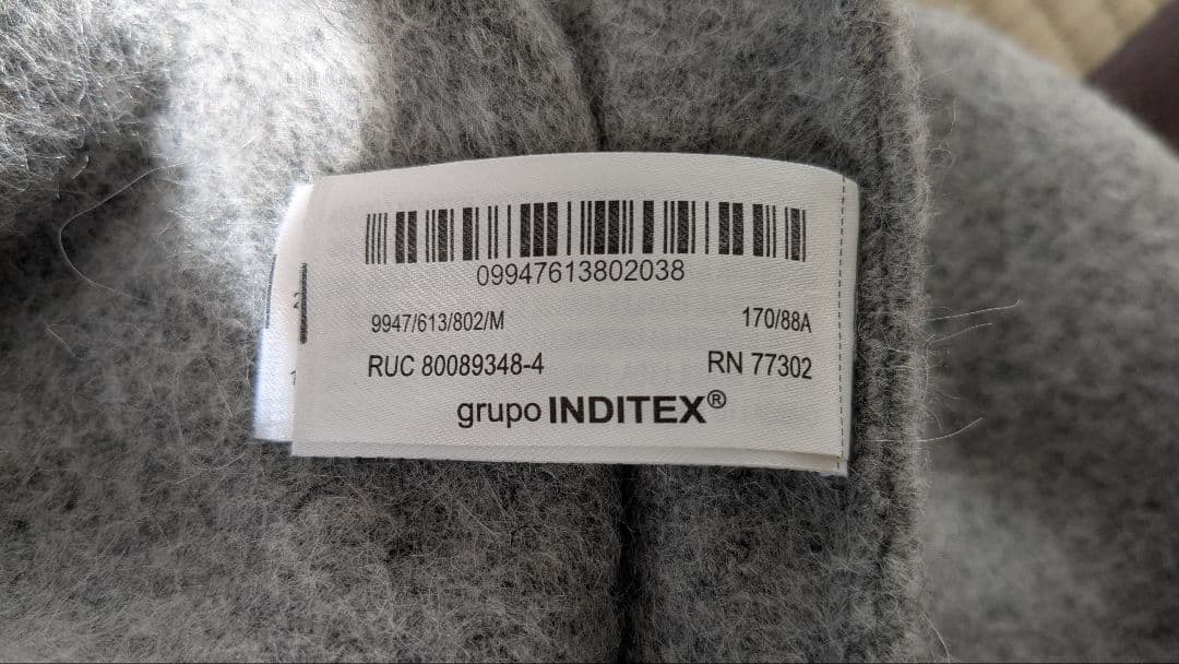 ZARA　アルパカ混紡　グレー　ケープコート　ポンチョ　マント