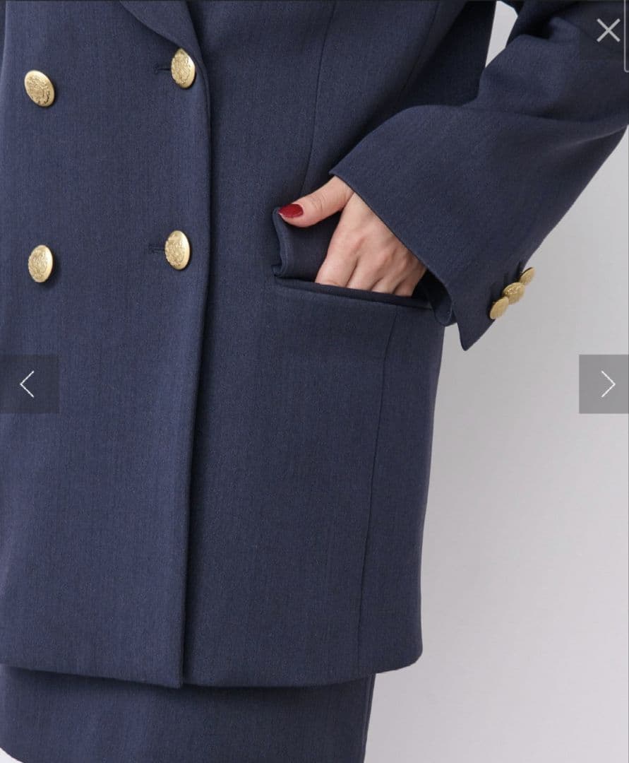 リヴドロワ　コート感覚で羽織れる　ウールライクジャケット