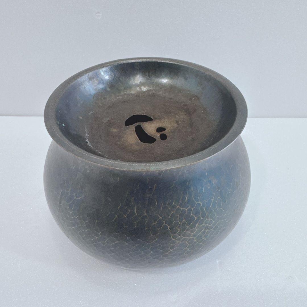 m*u様 玉川堂 鎚起銅器 茶こぼし 建水 セット 昭和レトロ 急須 茶瓶 湯沸