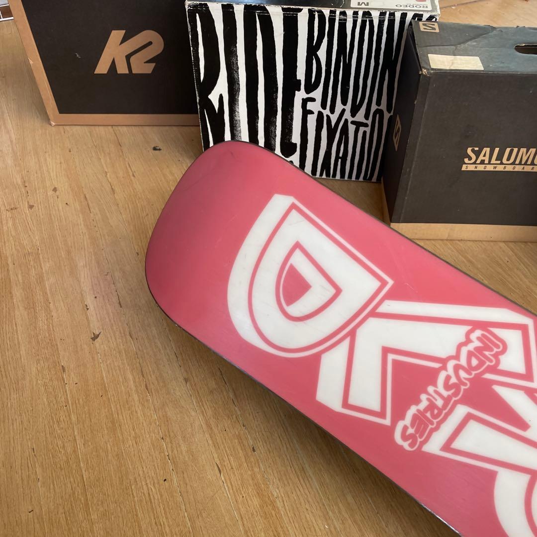 WI×SALOMON　キッズスノーボードセット　サロモンバイン付4点セット