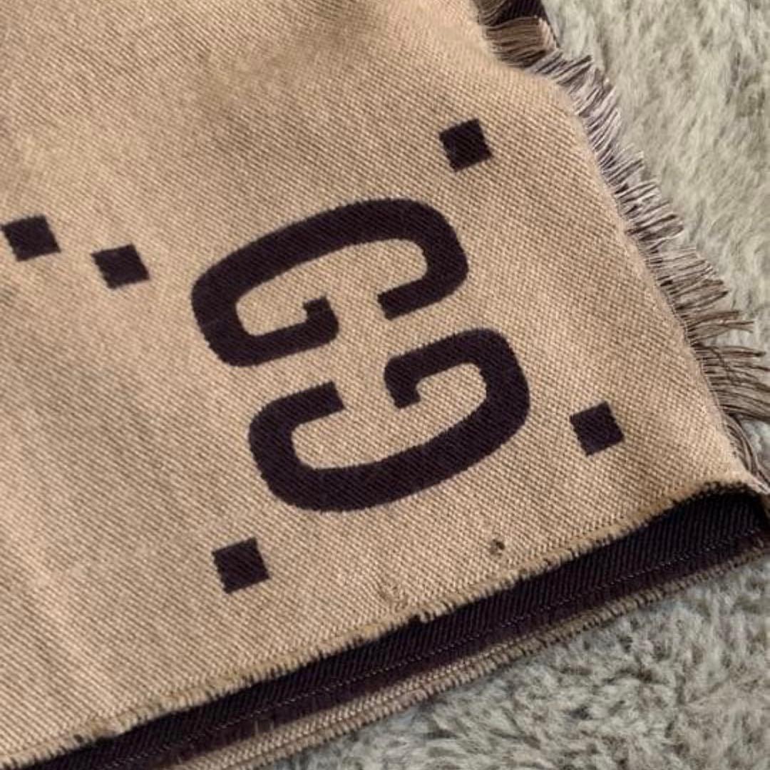 GGジャカード ウールシルク スカーフ