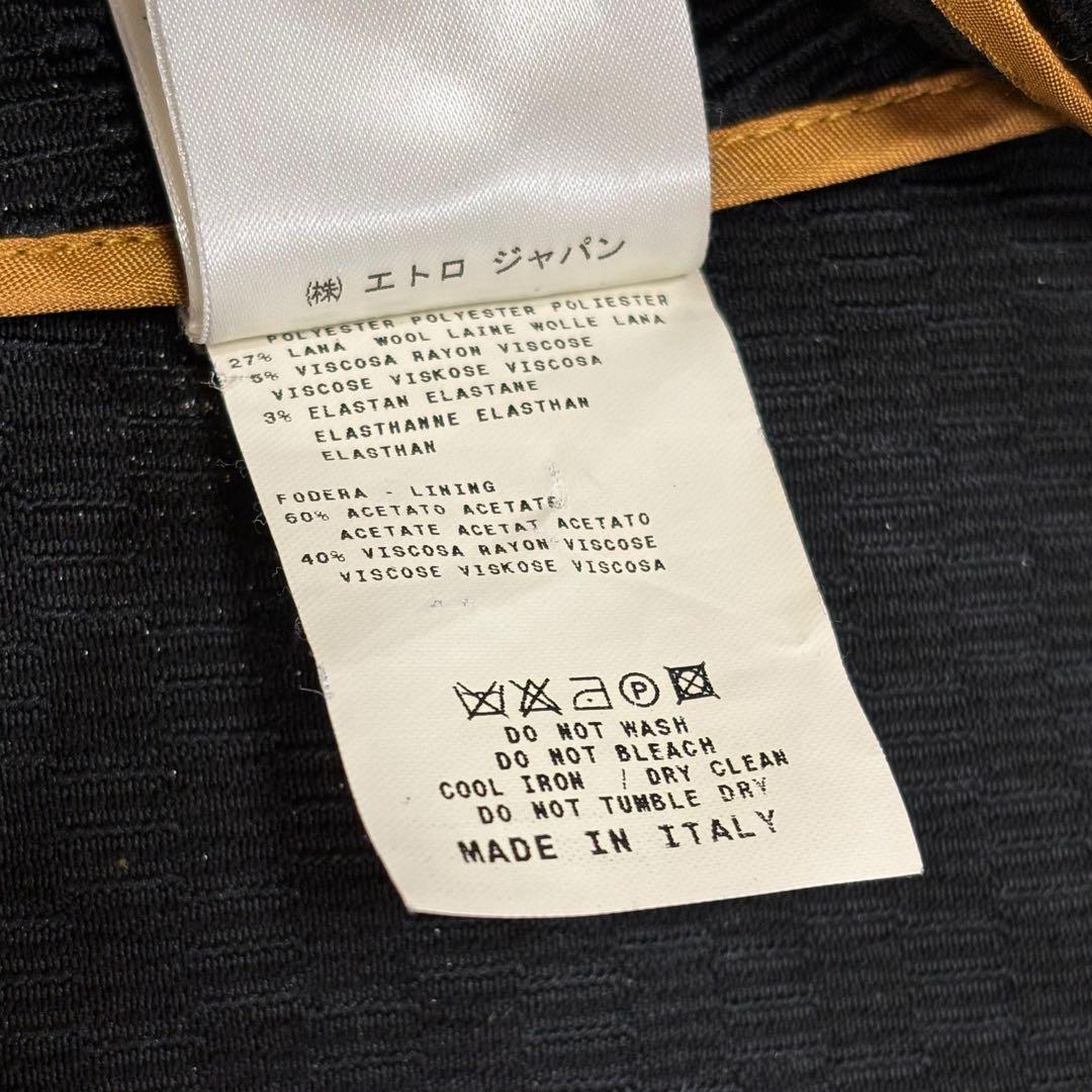 美品✨ エトロ テーラードジャケット 黒 ブラック 40