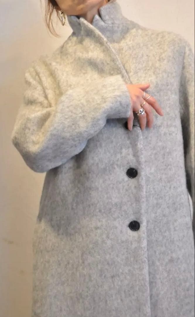 【未使用タグ付】BLANC basque ニット 切替え チェスターコート