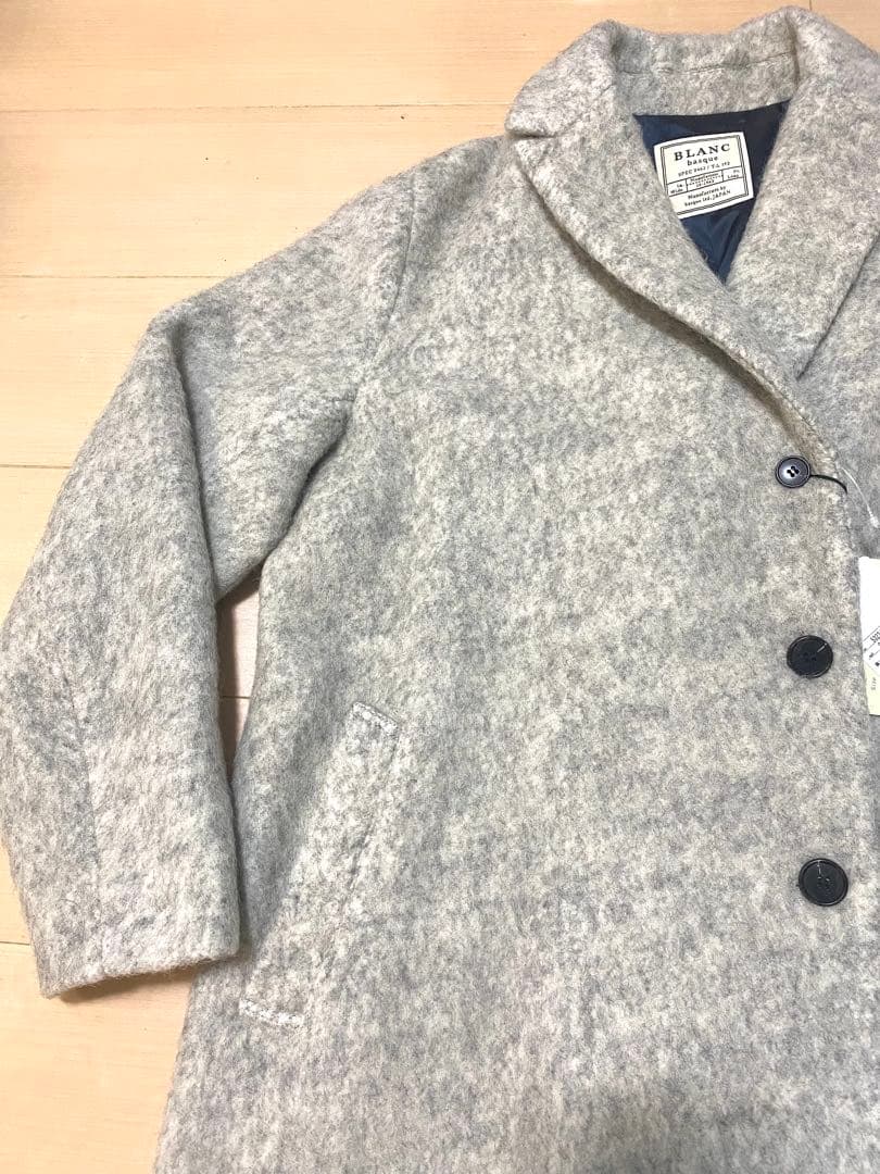 【未使用タグ付】BLANC basque ニット 切替え チェスターコート