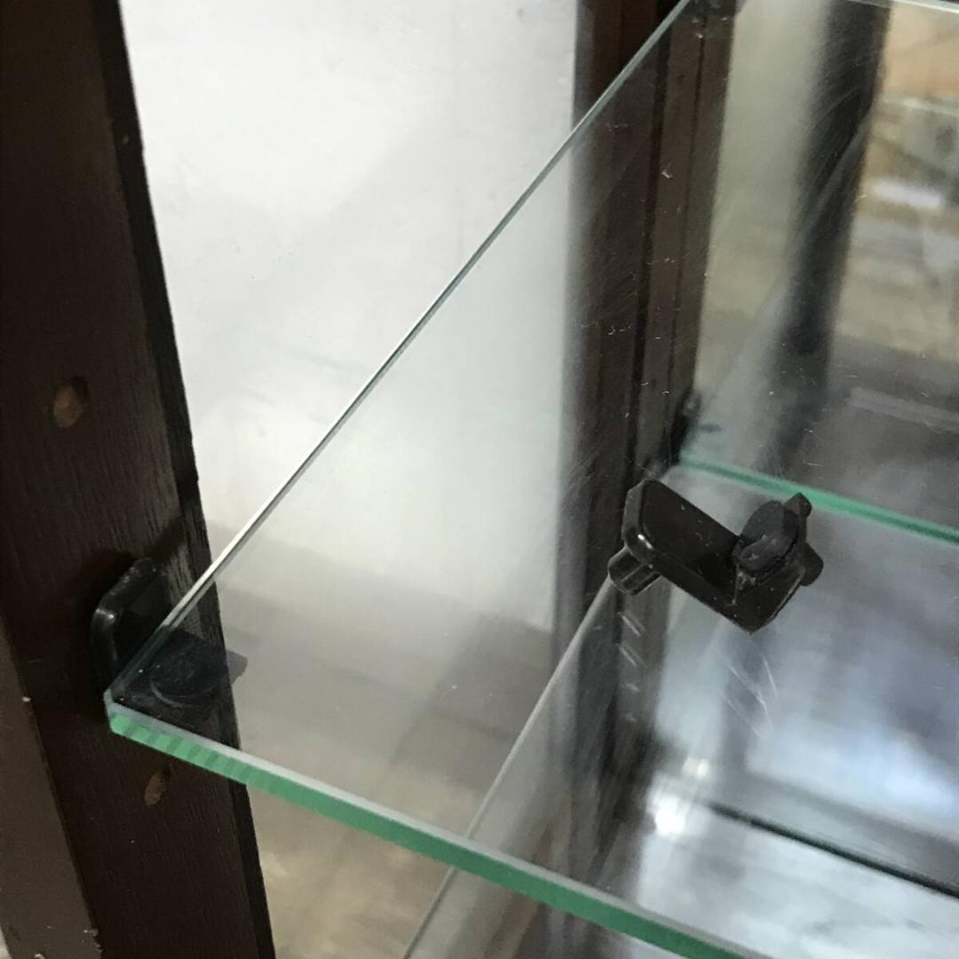 ガラスケース 3段 アンティーク キャビネット ショーケース 木製