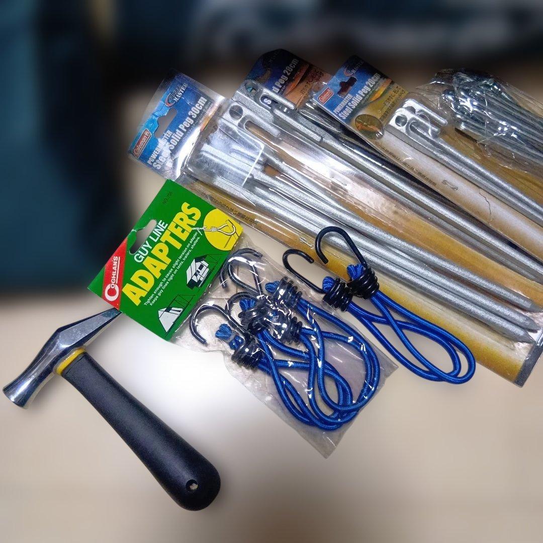 Coleman キャンプテント 、マルチグランドシート、ペグセット