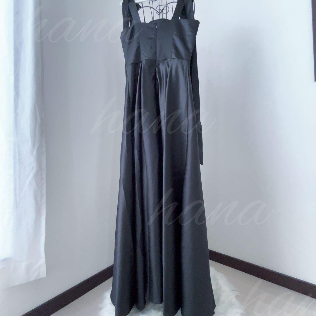 ドレス　黒　結婚式　二次会　披露宴　カラードレス　前撮り　ブラック　パーティー