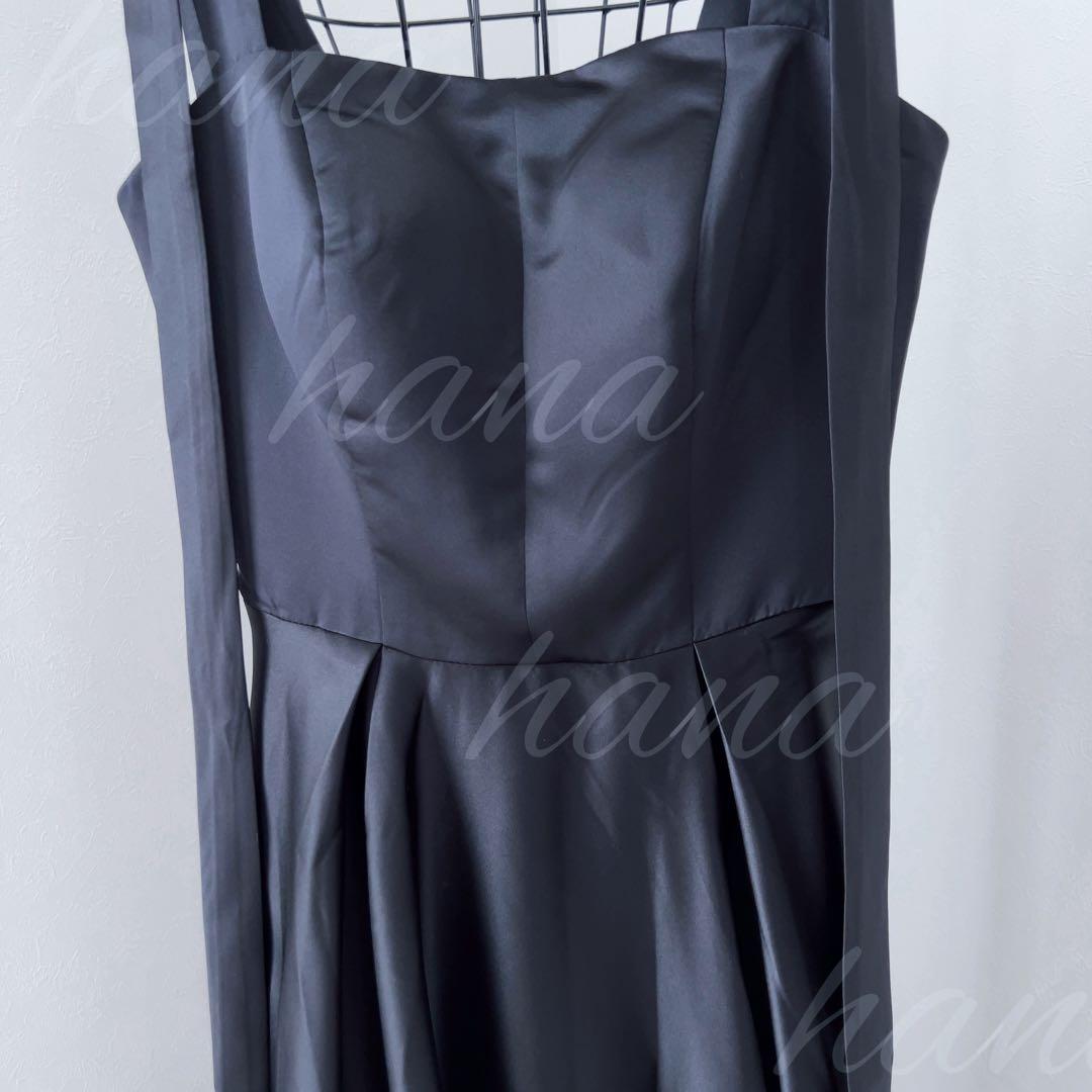 ドレス　黒　結婚式　二次会　披露宴　カラードレス　前撮り　ブラック　パーティー