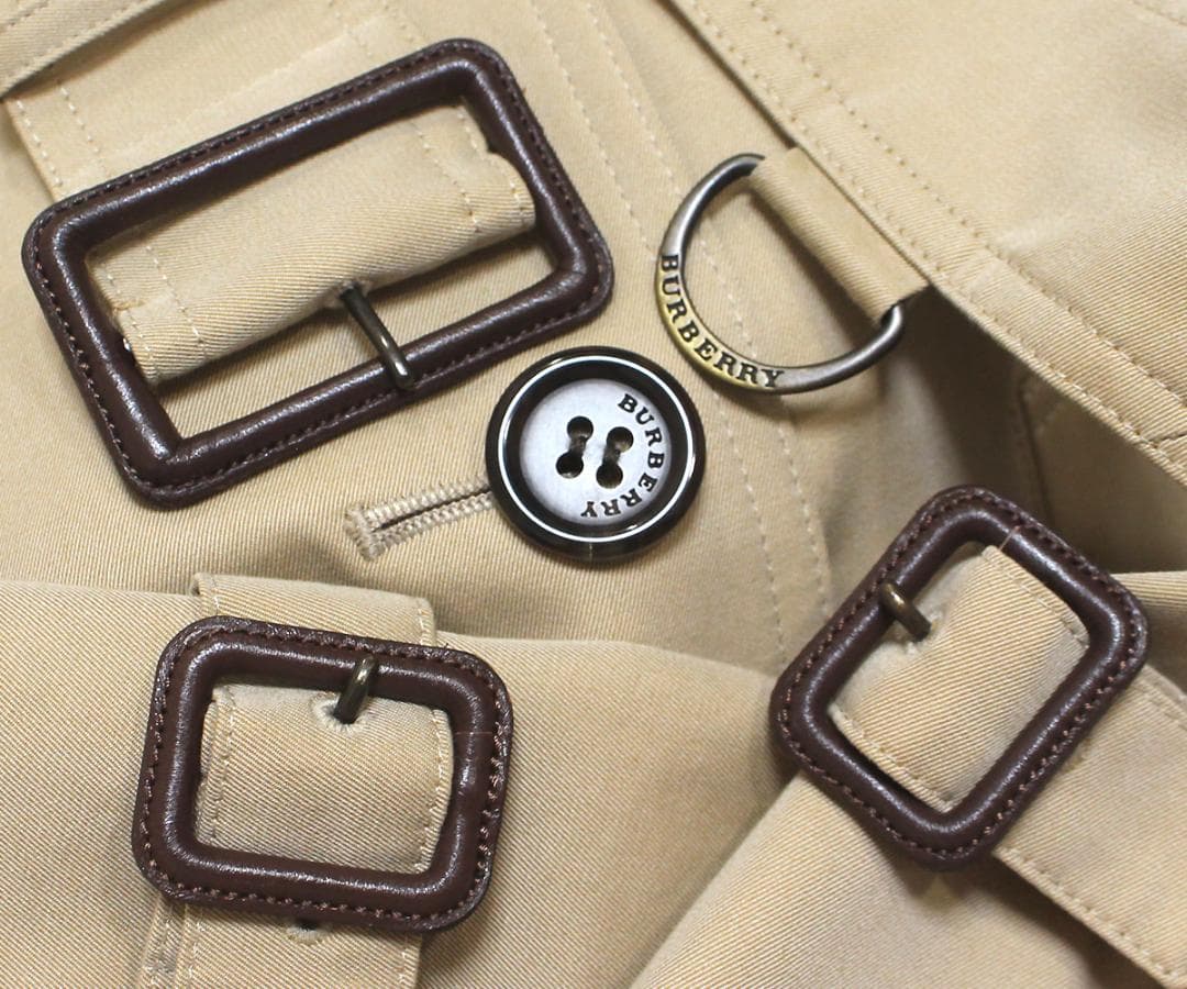 超美品 バーバリーロンドン トレンチコート 48 ライナー付 チェック裏地 襟裏