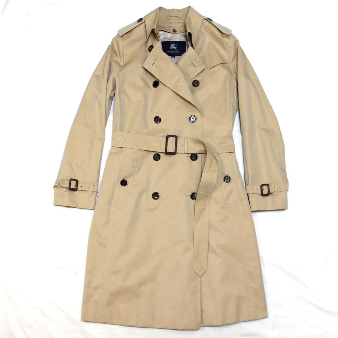 超美品 バーバリーロンドン トレンチコート 48 ライナー付 チェック裏地 襟裏