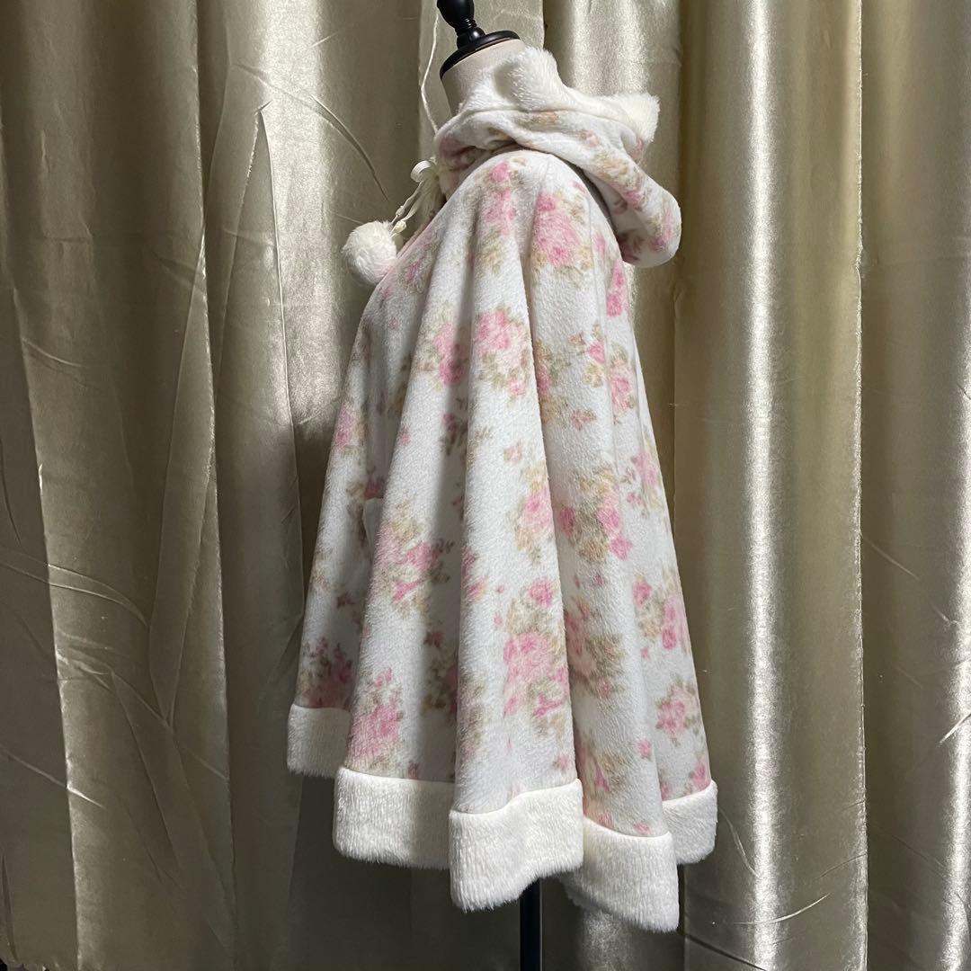 リズリサ フード付きポンチョ 花柄 リボン フェアリーグランジ