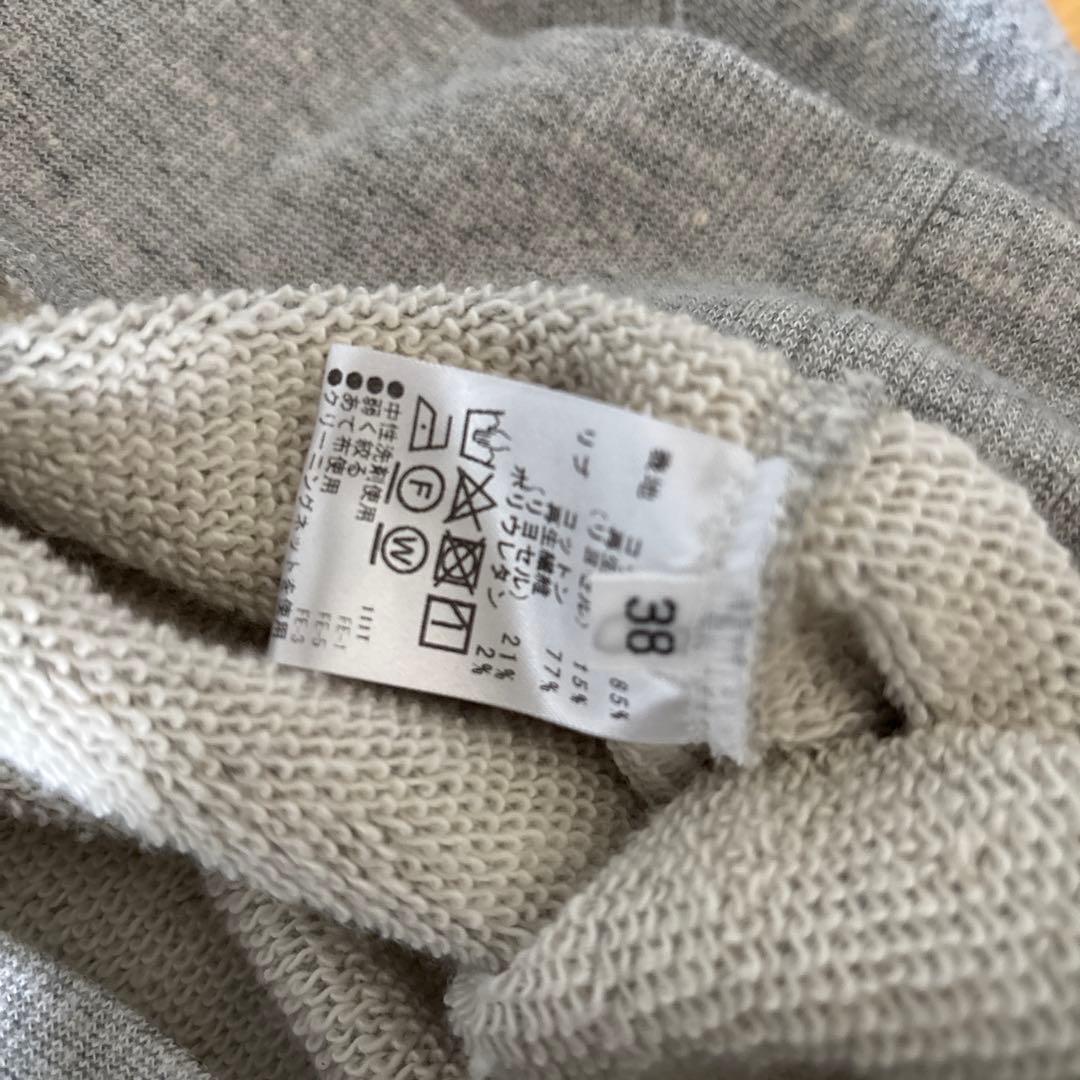 年末値下げcafuné フード付きグレー トレーナー 38 カフネ 今期秋冬