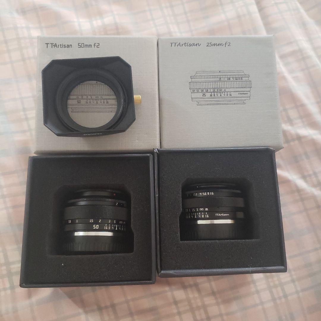 TTAritsan 50mm f2 & 25mm f2 レンズセット