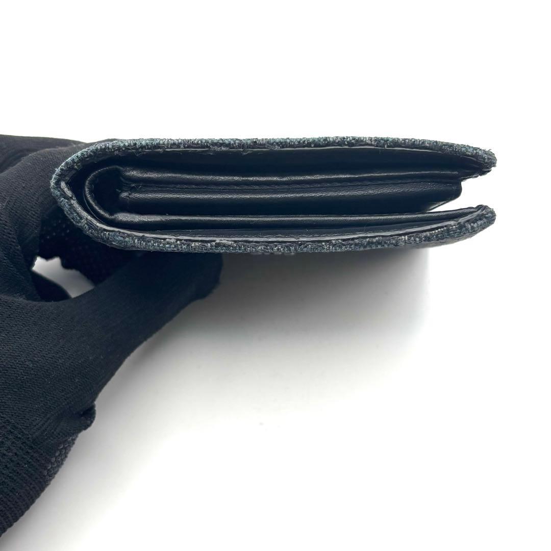 ディオール 二つ折り財布 オブリーク ジャガード トロッター キャンバス グレー