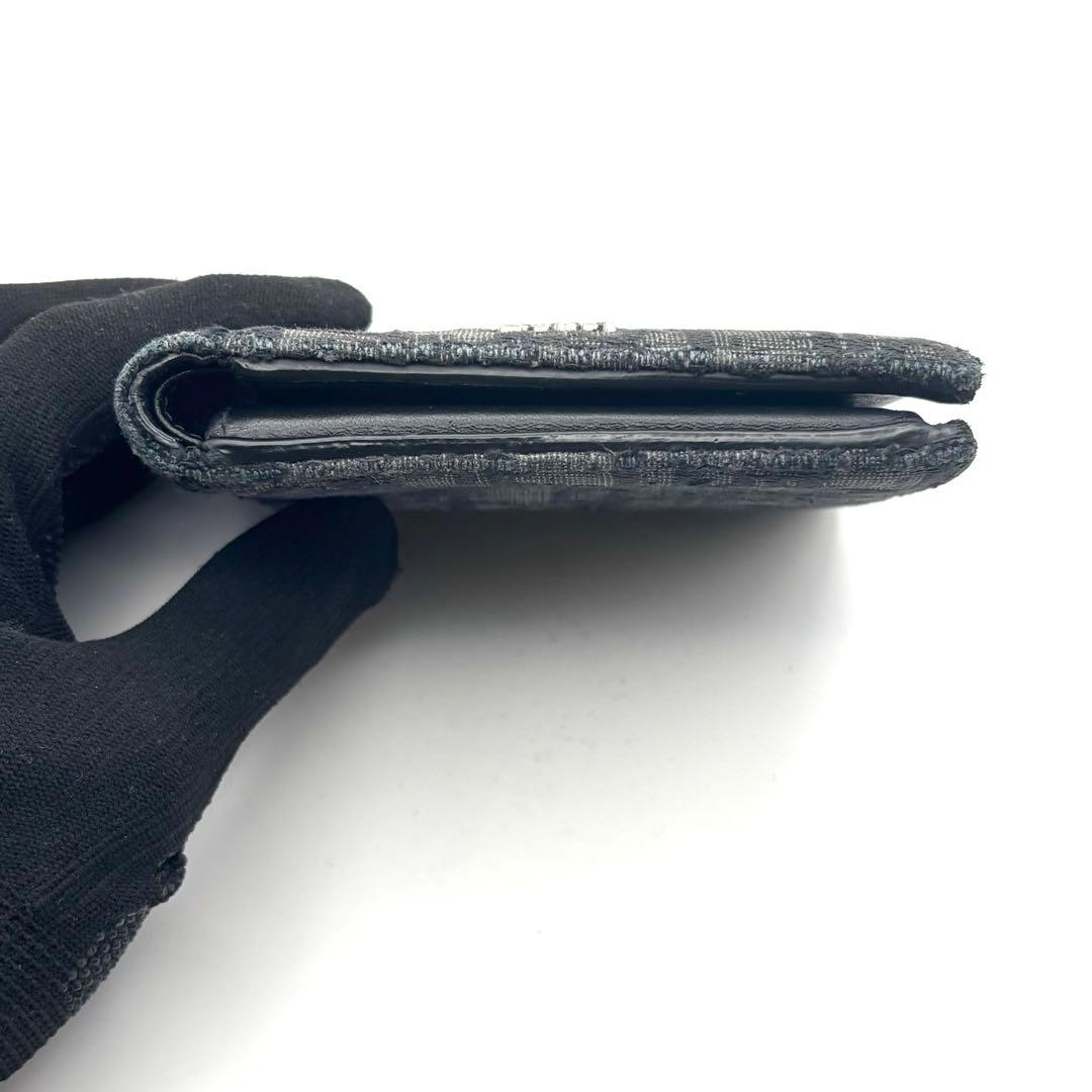 ディオール 二つ折り財布 オブリーク ジャガード トロッター キャンバス グレー