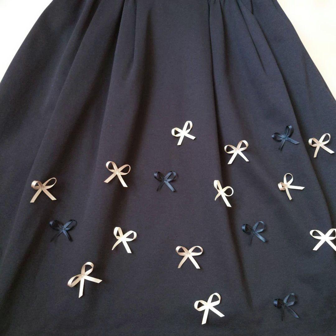 TOCCA　トッカ　ワンピース　ネイビー　リボン　フォーマル　卒業式　150