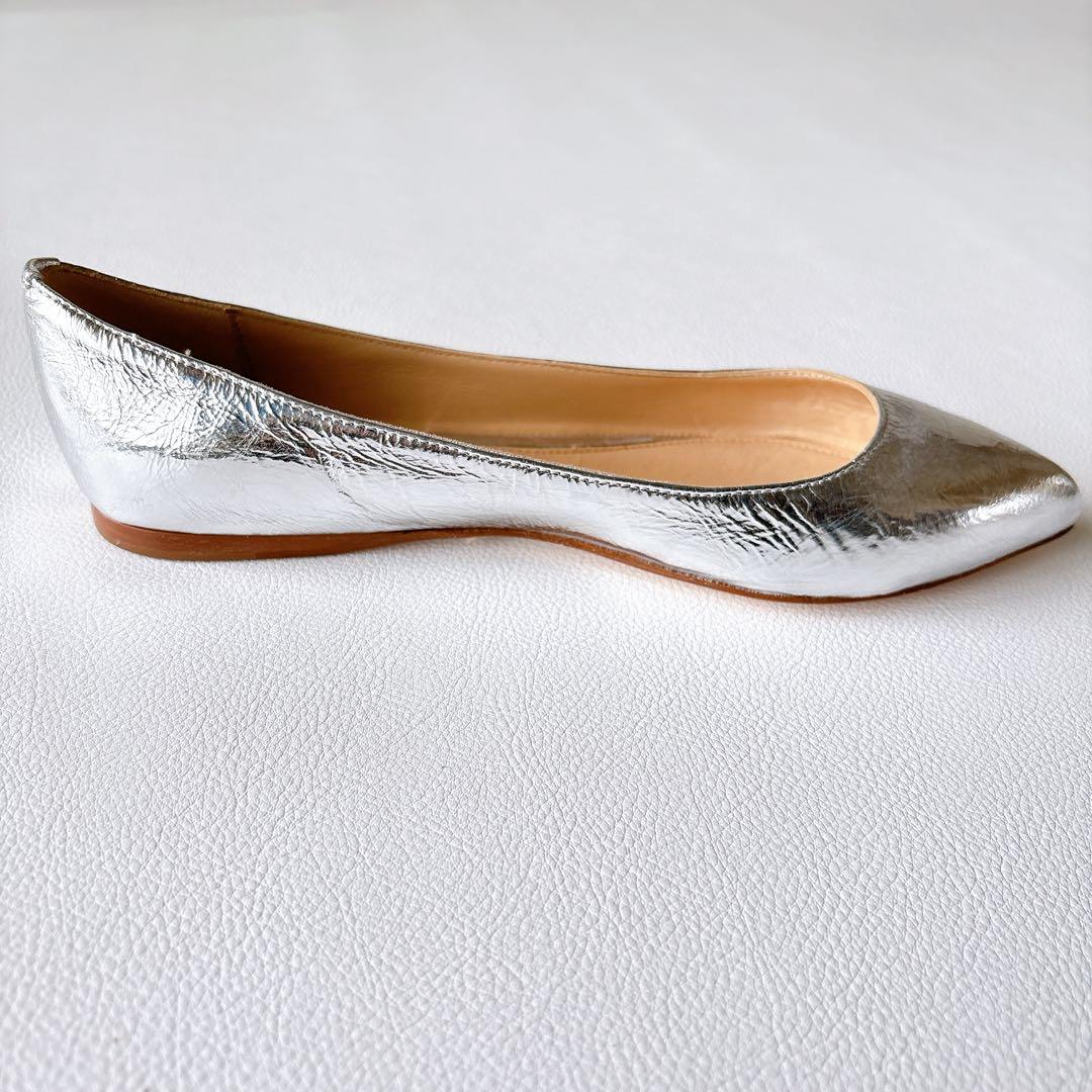 未使用✨ FABIO RUSCONI ポインテッドトゥフラットパンプス　22.5