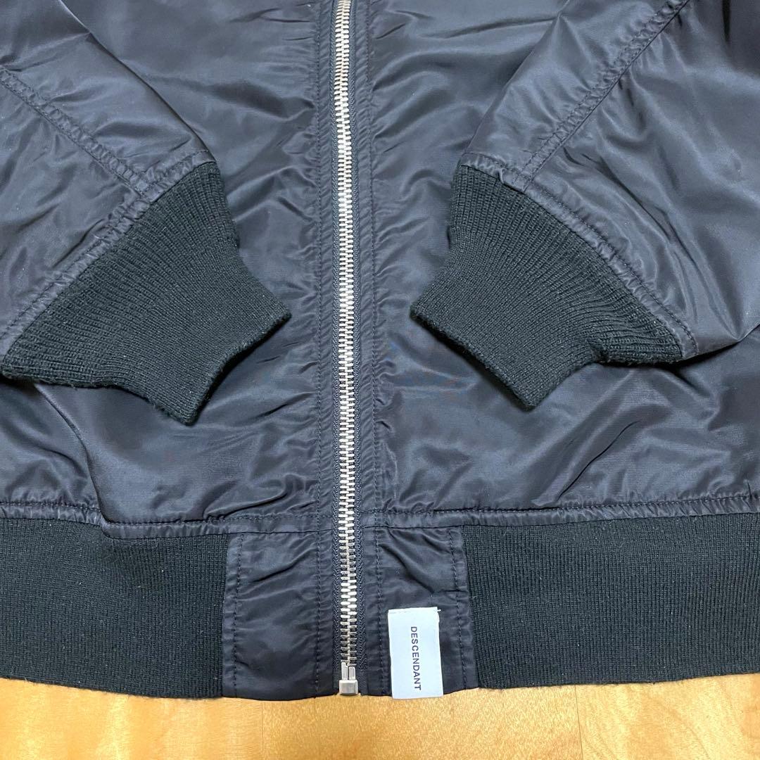 ✅レアDESCENDANT/MA-1-M NYLON JACKET黒L