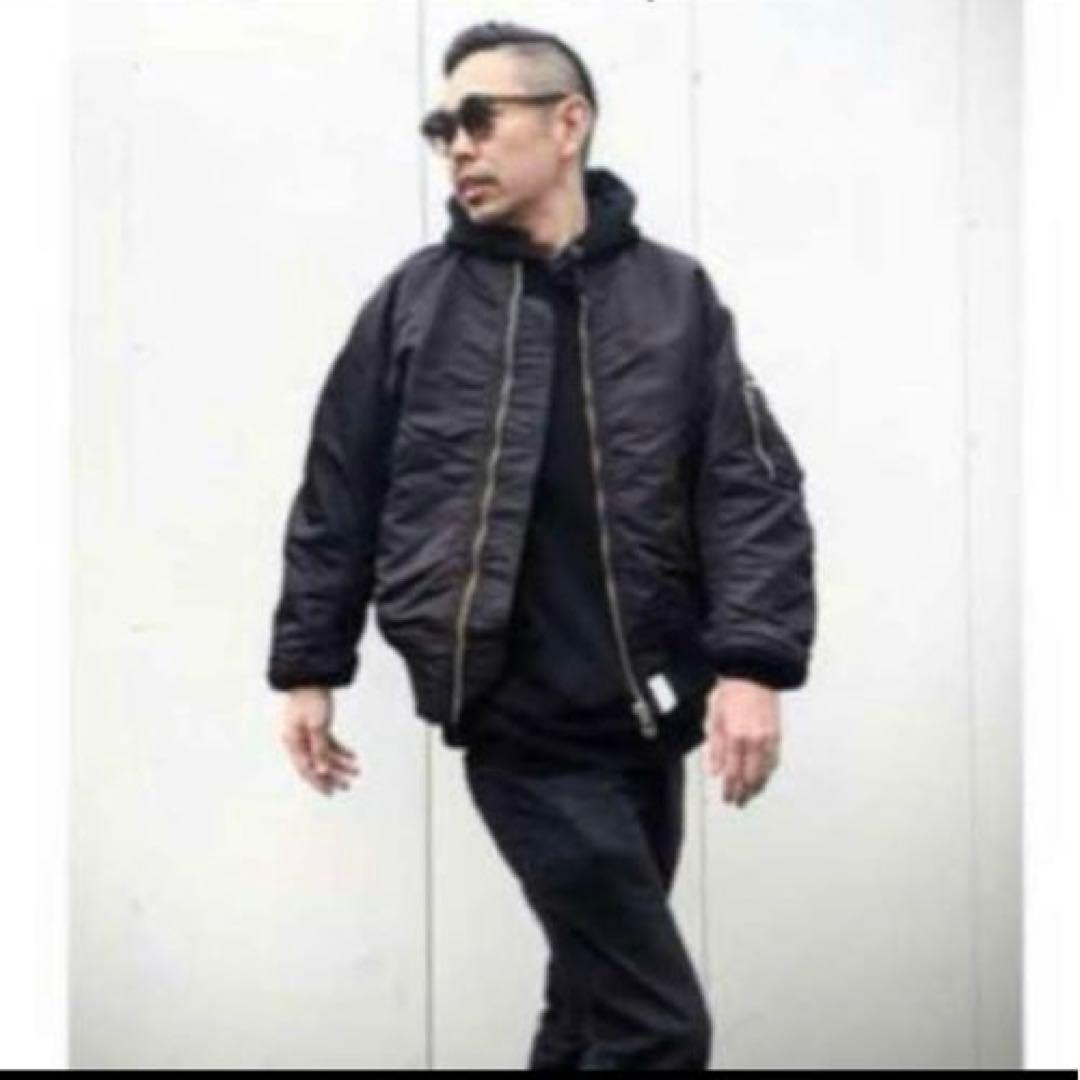 ✅レアDESCENDANT/MA-1-M NYLON JACKET黒L